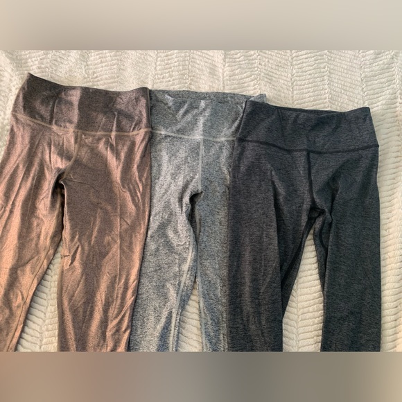 Bundle of 3 kyodan ultra high waist metallic space dye heather jersey leggings - Picture 4 of 16